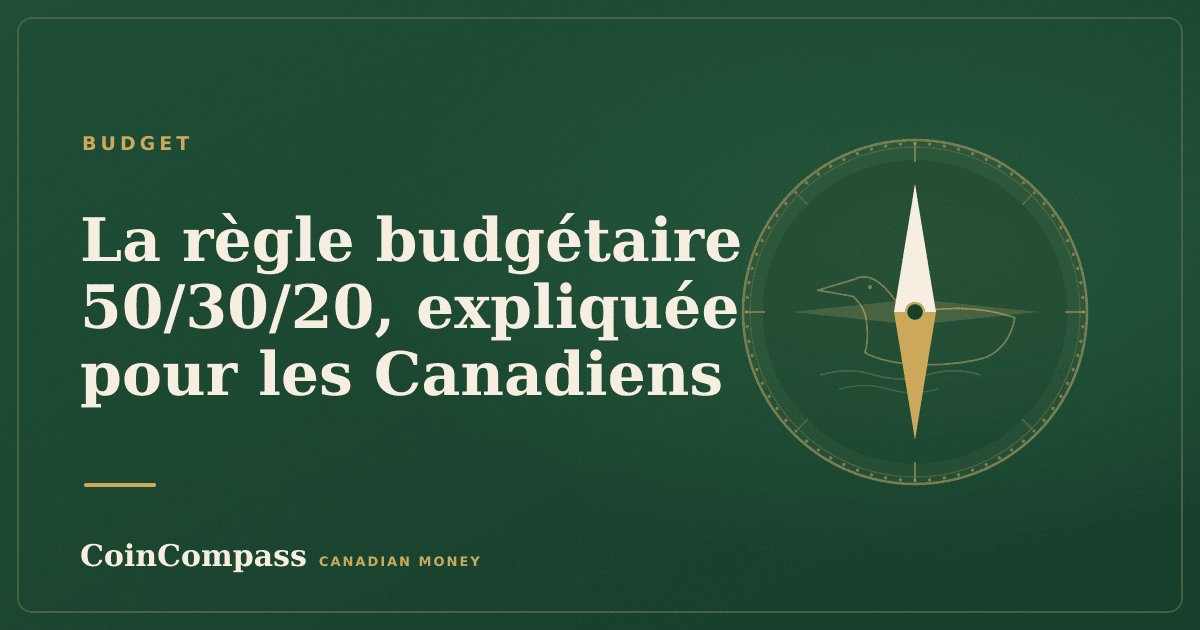 La règle budgétaire 50/30/20, expliquée pour les Canadiens — Budget · CoinCompass