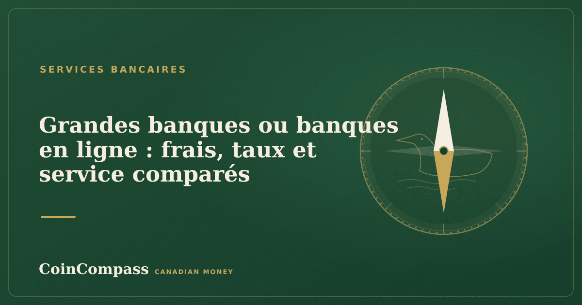 Grandes banques ou banques en ligne : frais, taux et service comparés — Banque · CoinCompass