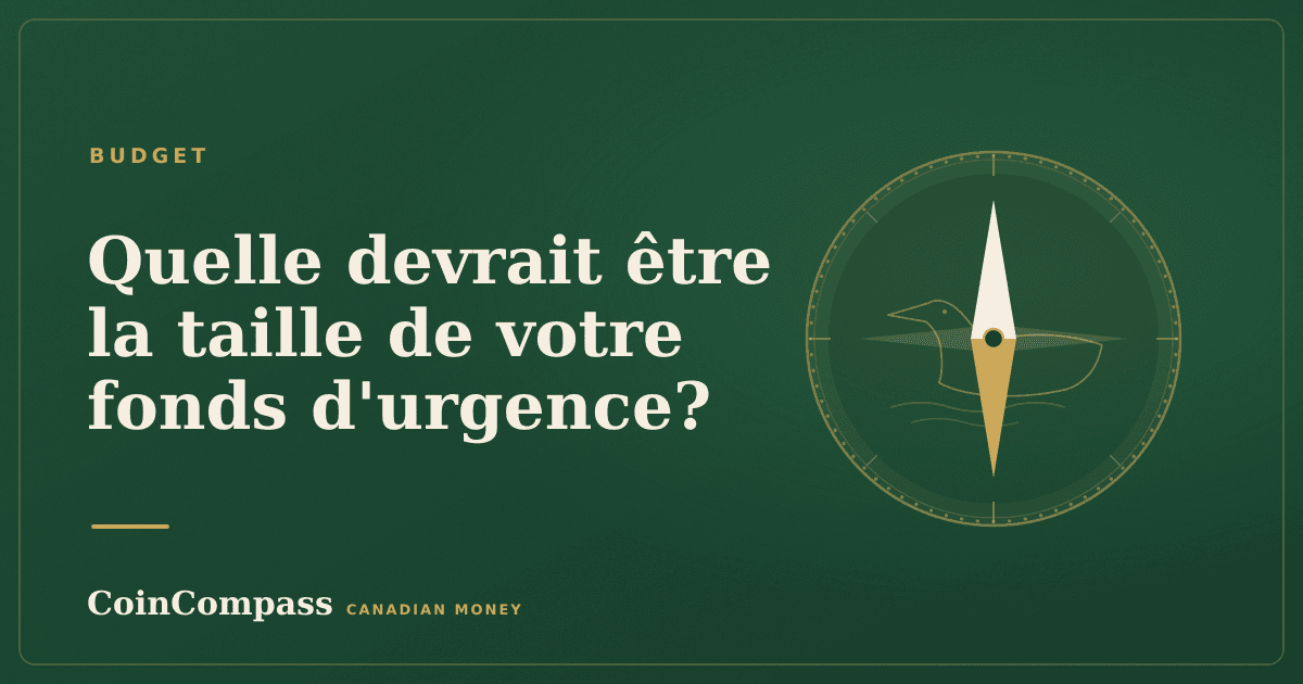 Quelle devrait être la taille de votre fonds d'urgence? — Budget · CoinCompass