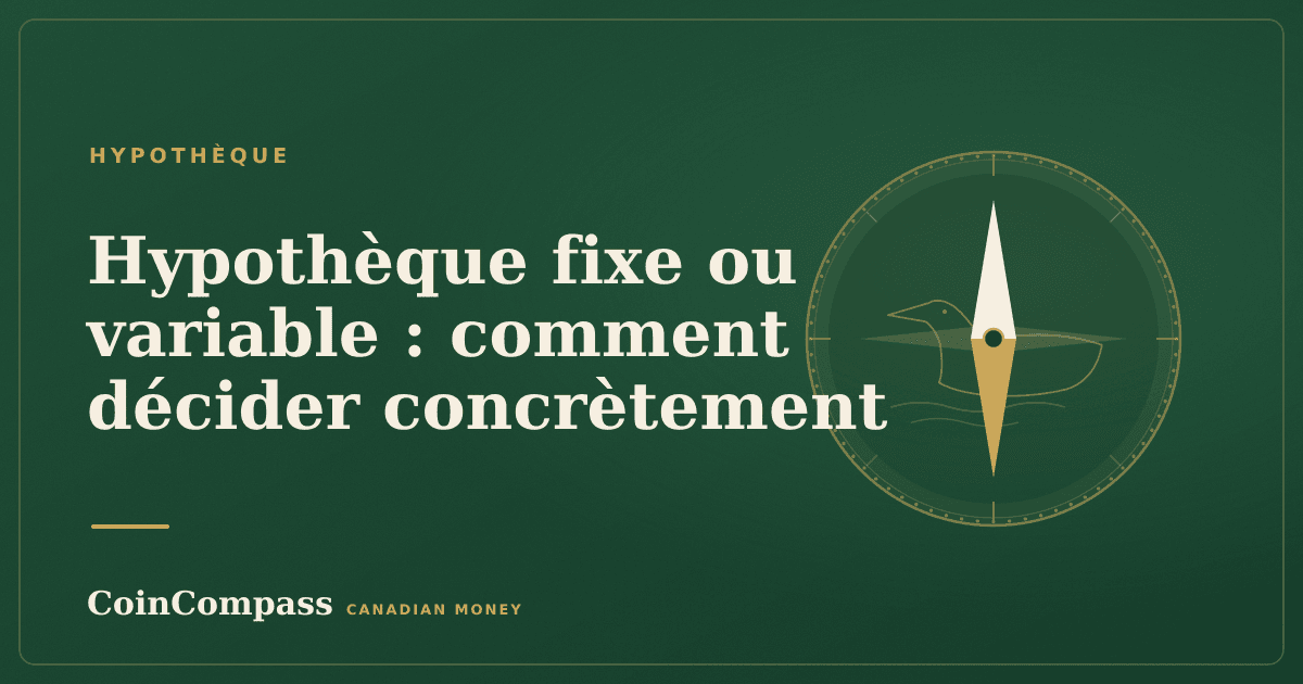 Hypothèque fixe ou variable : comment décider concrètement — Hypothèque · CoinCompass