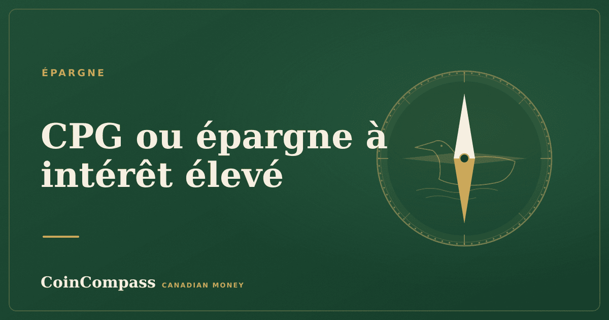 CPG ou épargne à intérêt élevé — Épargne · CoinCompass