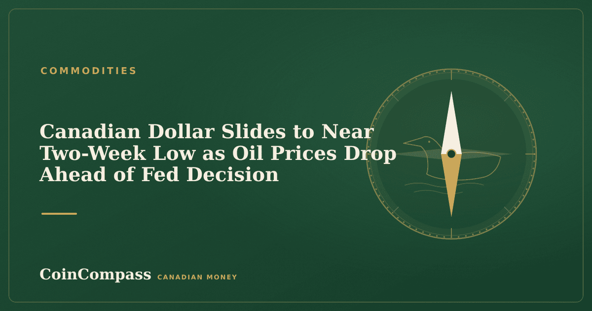 Canadian Dollar Slides to Near Two-Week Low as Oil Prices Drop Ahead of Fed Decision — Commodities · CoinCompass