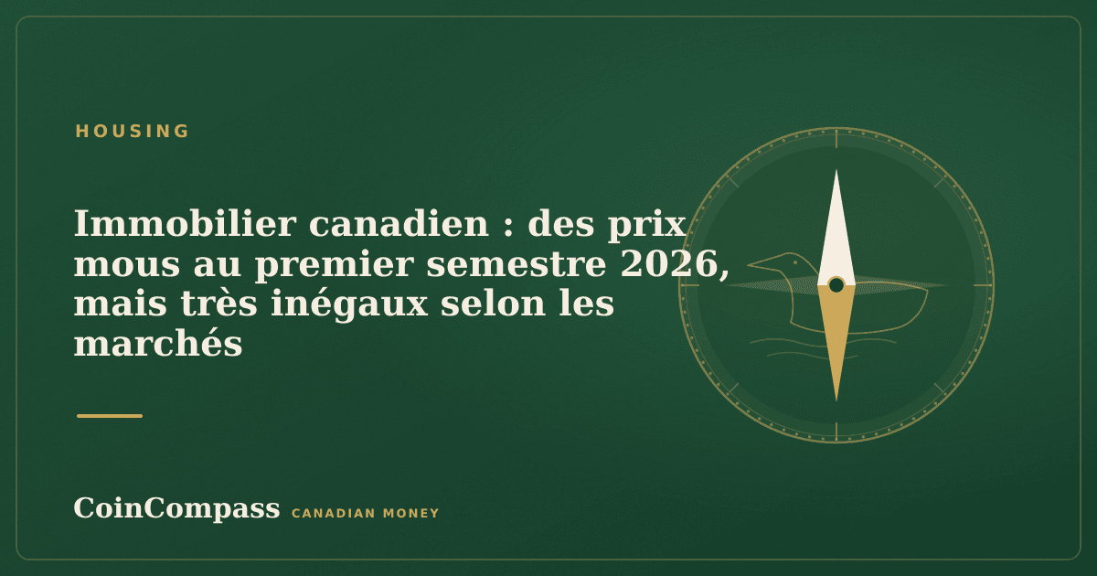 Immobilier canadien : des prix mous au premier semestre 2026, mais très inégaux selon les marchés — Housing · CoinCompass