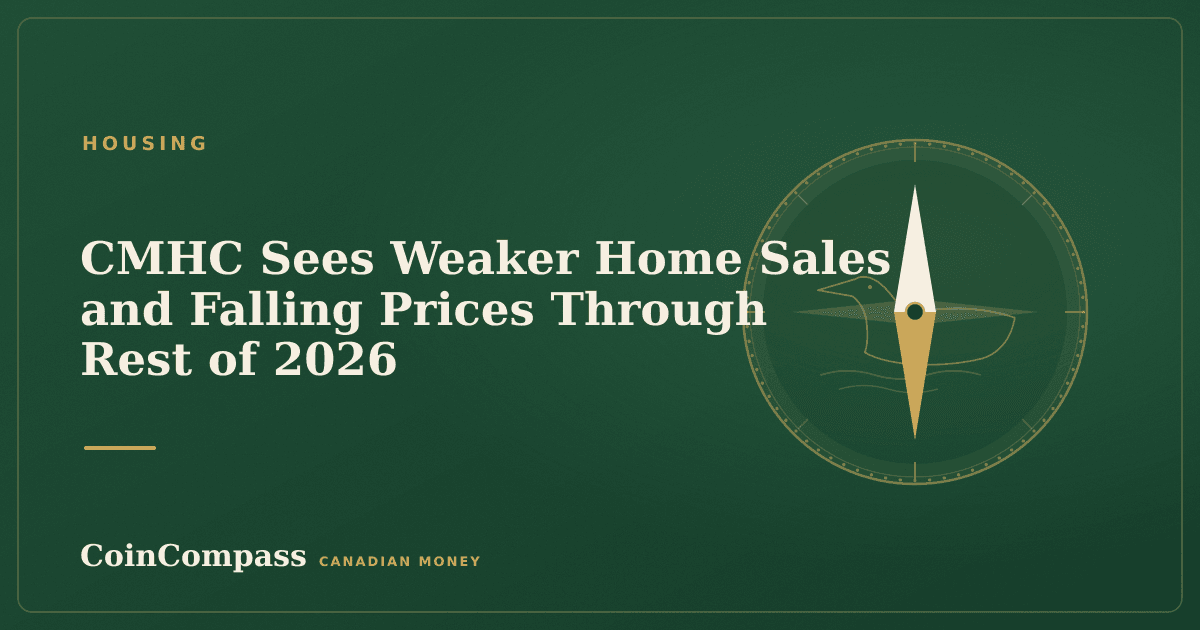CMHC Sees Weaker Home Sales and Falling Prices Through Rest of 2026 — Housing · CoinCompass