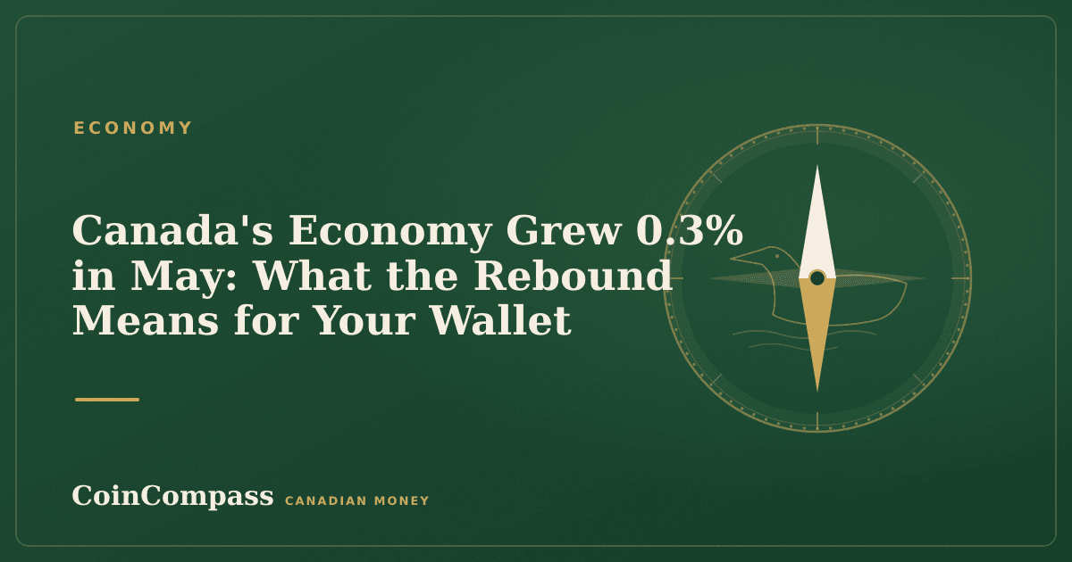 Canada's Economy Grew 0.3% in May: What the Rebound Means for Your Wallet — Economy · CoinCompass