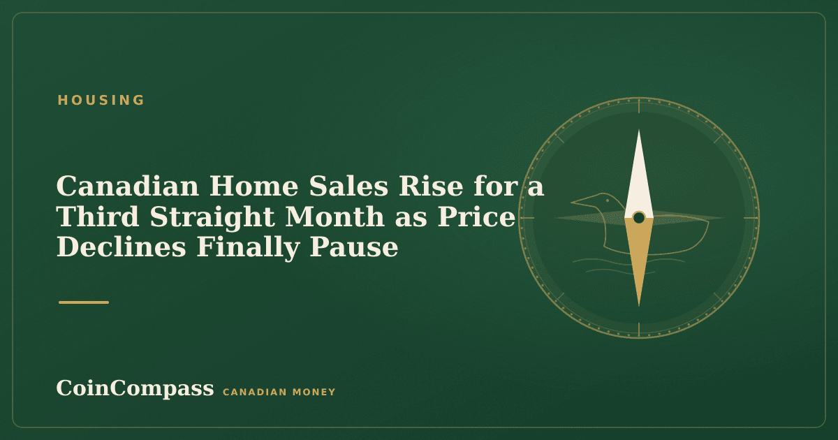 Canadian Home Sales Rise for a Third Straight Month as Price Declines Finally Pause — Housing · CoinCompass