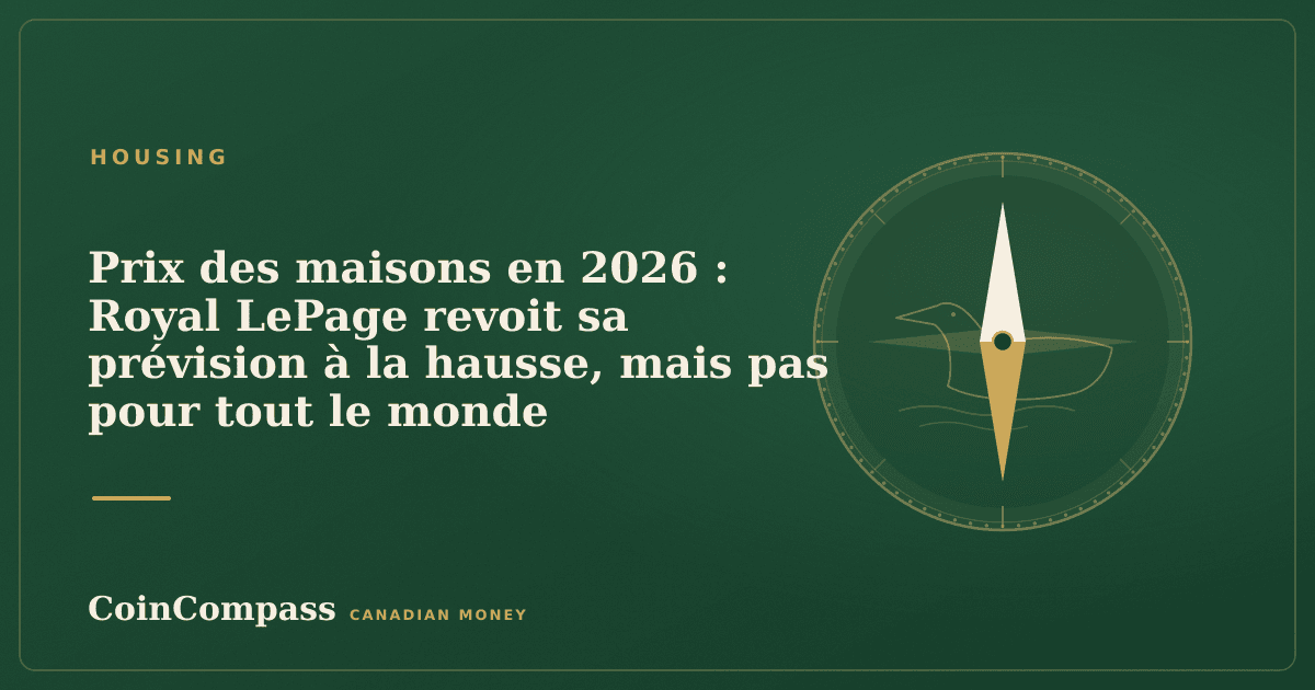 Prix des maisons en 2026 : Royal LePage revoit sa prévision à la hausse, mais pas pour tout le monde — Housing · CoinCompass