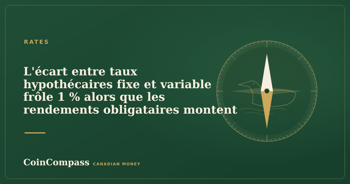 L'écart entre taux hypothécaires fixe et variable frôle 1 % alors que les rendements obligataires montent — Rates · CoinCompass