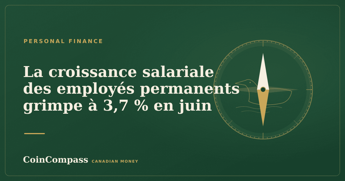 La croissance salariale des employés permanents grimpe à 3,7 % en juin — Personal finance · CoinCompass