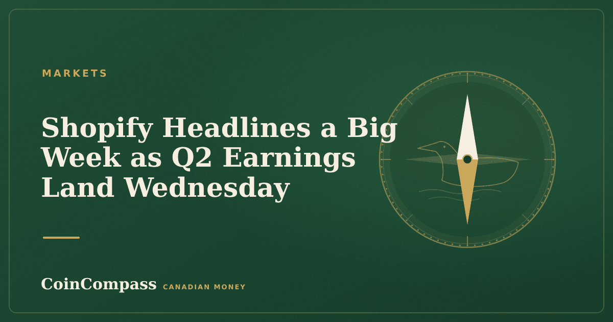 Shopify Headlines a Big Week as Q2 Earnings Land Wednesday — Markets · CoinCompass