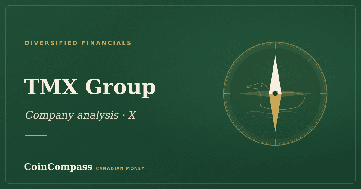 TMX Group (X) — Diversified Financials · company analysis · CoinCompass